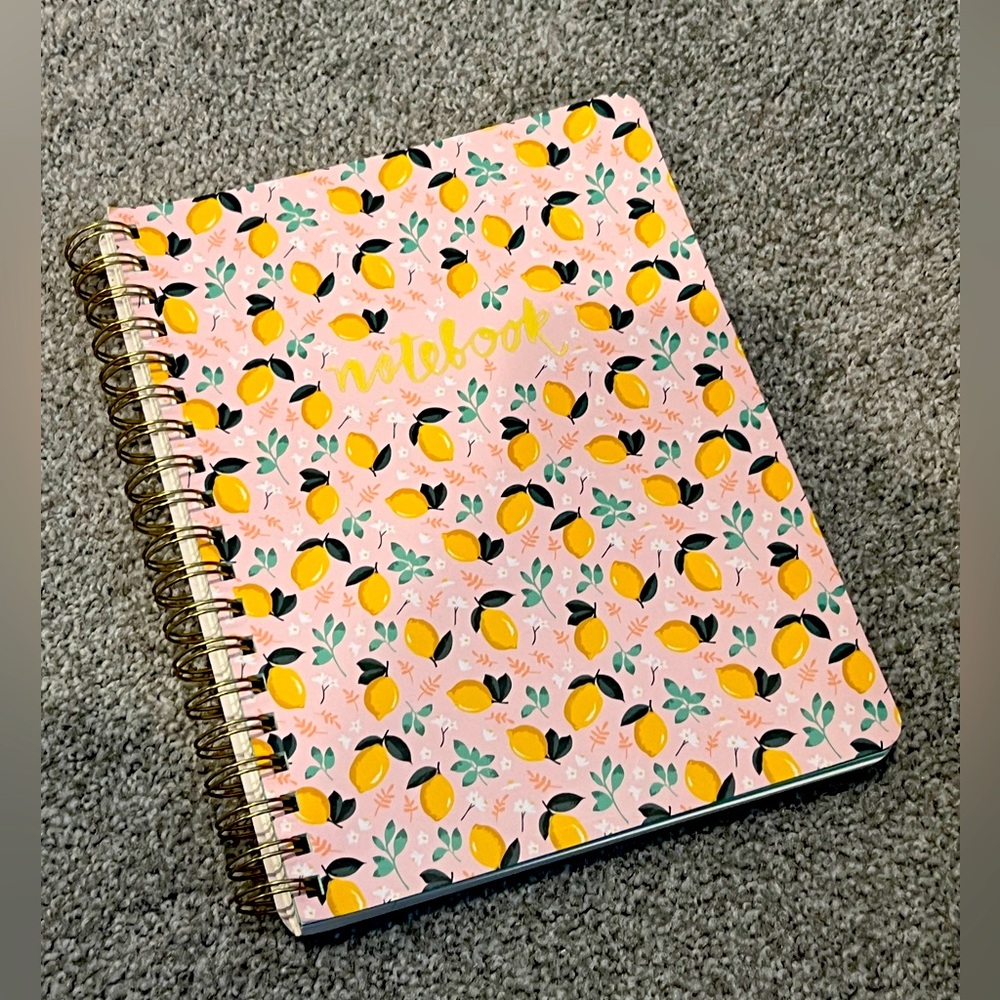 Fringe Studio Lemon Pattern Spiral Notebook